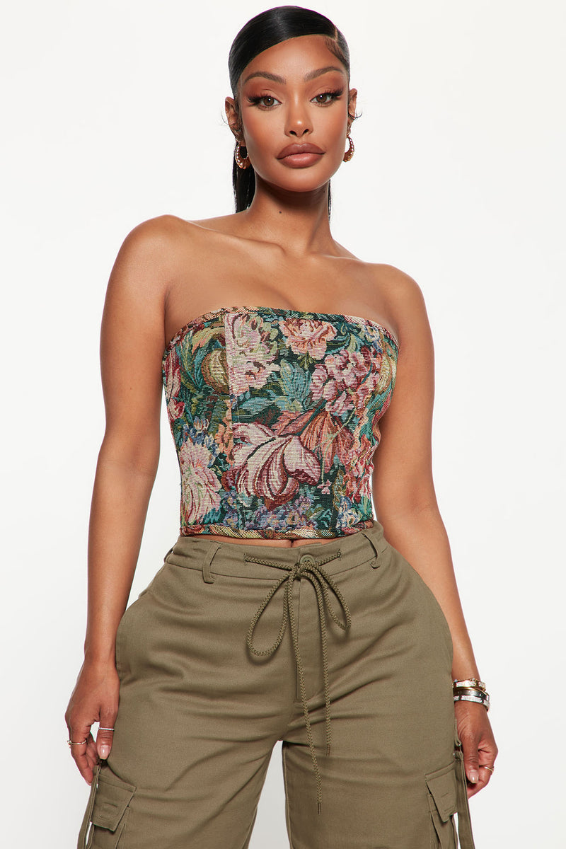 One Of A Kind Corset Top - Multi Color
