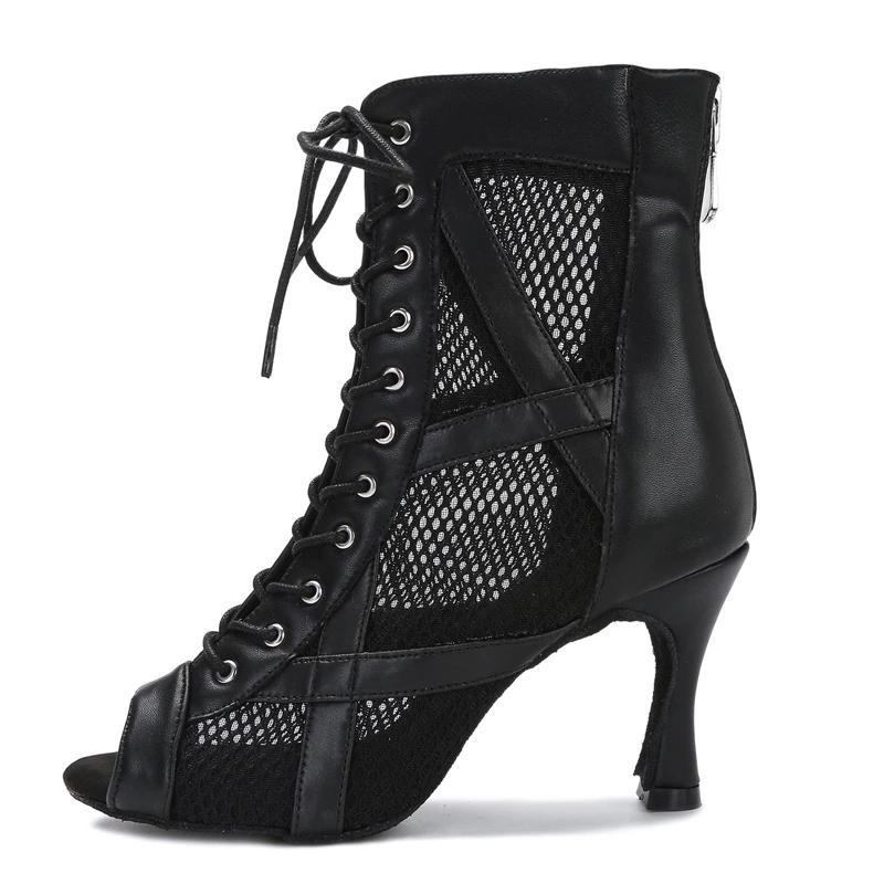 Women's Leatherette Customized Heel Heels Dance Boots Jazz Salsa Dancing Shoes