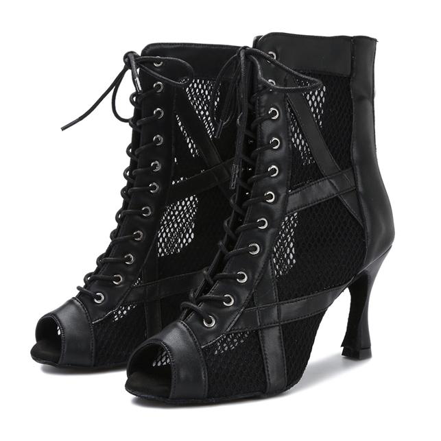 Women's Leatherette Customized Heel Heels Dance Boots Jazz Salsa Dancing Shoes