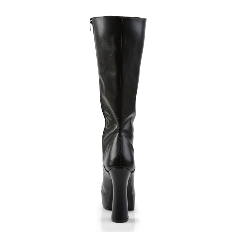 Pleaser Electra Black Matte Knee Hgh Boots