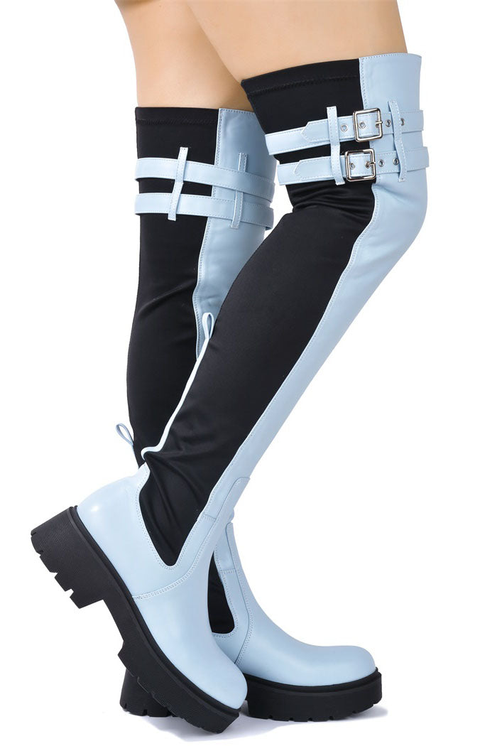 Women's Over The Knee High Low Block Heel Riding Boots Traitor By Cape Robbin