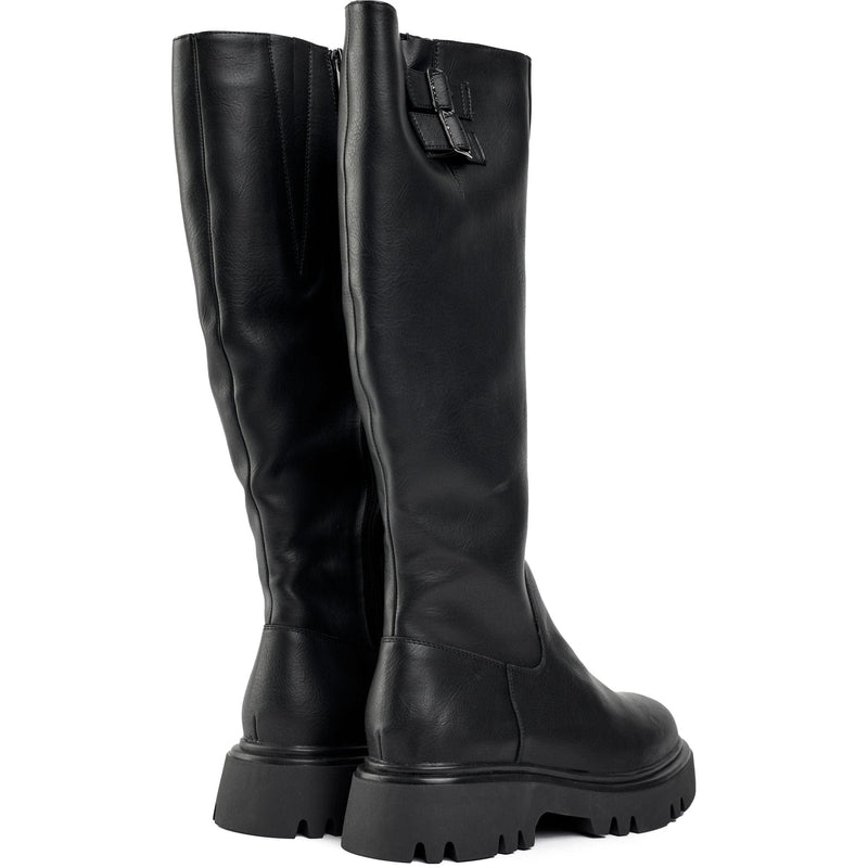 Bram Women's Vegan Leather Knee High Boots | Black