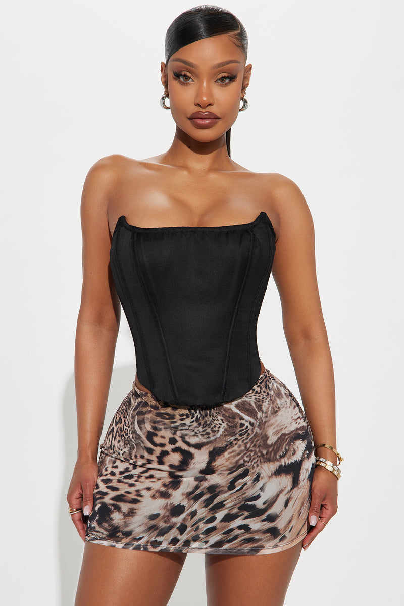 Night Away Corset Top - Black