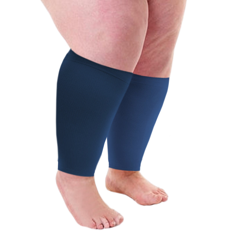 WIDE Calf Compression Sleeves 20-30 mmHg | Plus Size by Dominion Active (1 Pair)