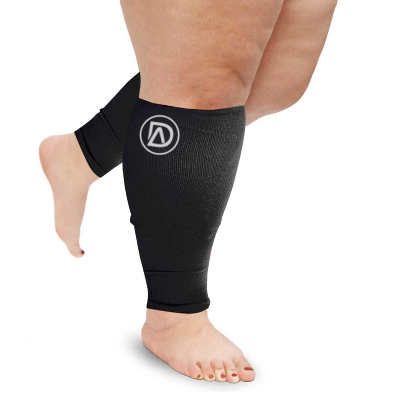 WIDE Calf Compression Sleeves 20-30 mmHg | Plus Size by Dominion Active (1 Pair)