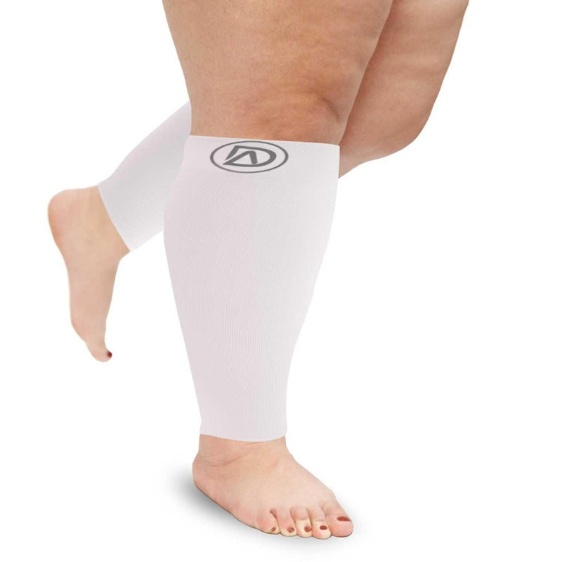 WIDE Calf Compression Sleeves 20-30 mmHg | Plus Size by Dominion Active (1 Pair)