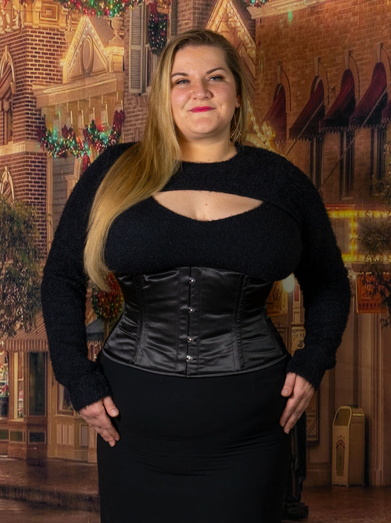 Plus Size Satin Romantic Curve Standard Underbust Corset : CS-411