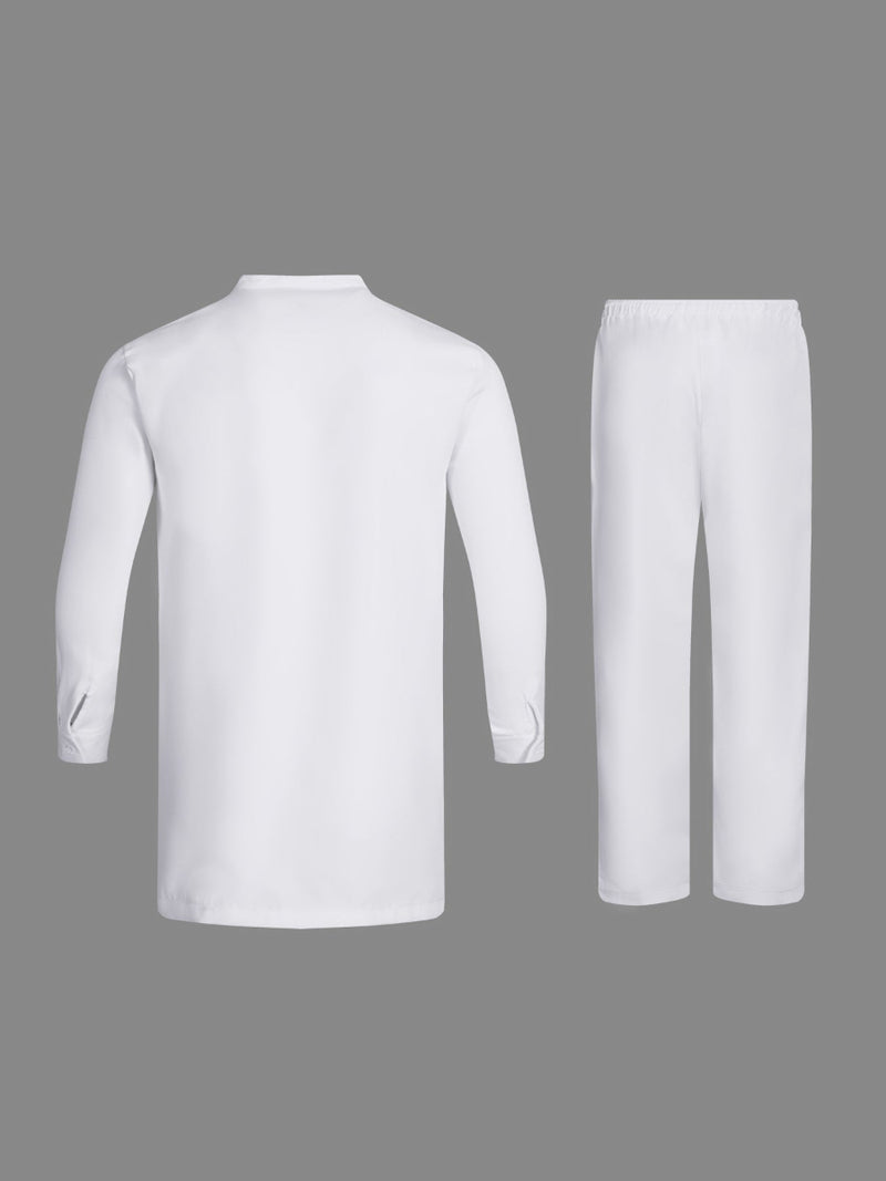 Plus Size Heavy Embroidered Long Sleeve Men's Set