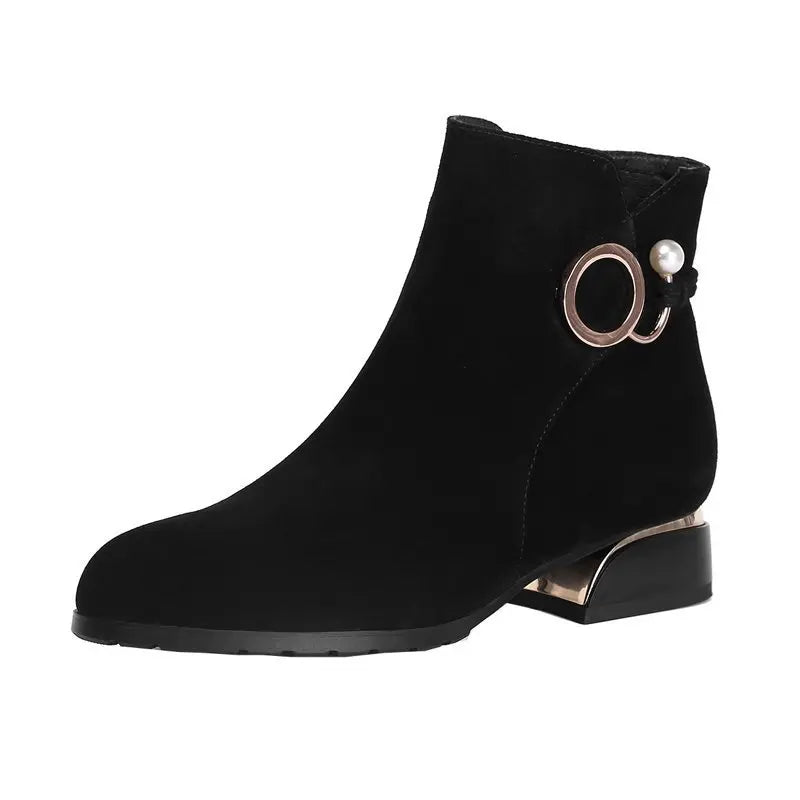 Hot sale 2022 Women's Shoes Women Ankle Boot Low Heel Shoe Plus Size 43 Short  Female Shoes Ladies Autumn Winter Boots