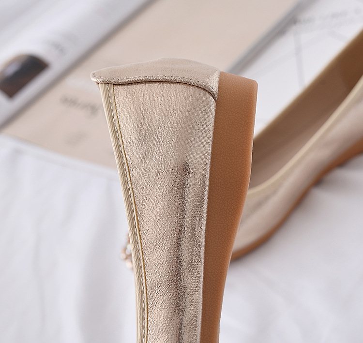 Petite to Plus Size Dressy Diamante Pointed Ballet Flats (32-45)