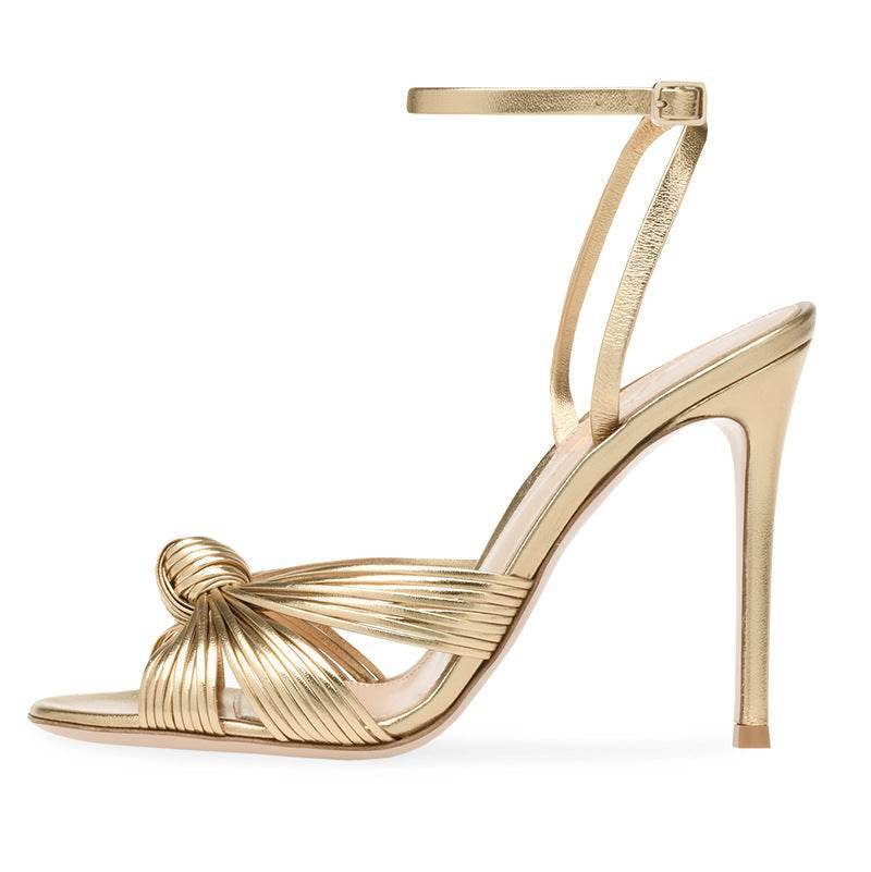 Buycenter Women's Plus Size Stiletto Heels - Trendy Light Gold PU