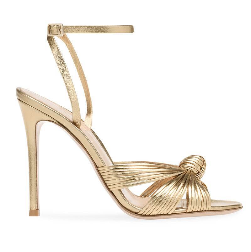 Buycenter Women's Plus Size Stiletto Heels - Trendy Light Gold PU