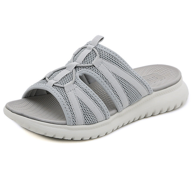 Sports MD Casual Women's Sandals Pure Color Comfort Plus Size Sandals