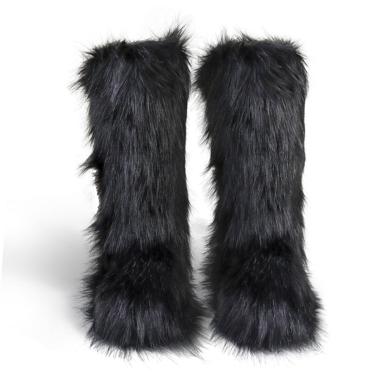 Winter Fuzzy Snow Boots Fluffy Over The Knee Platform Warm Boots, Halloween Party Fashion