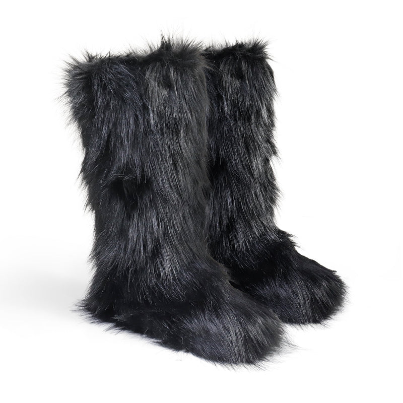 Winter Fuzzy Snow Boots Fluffy Over The Knee Platform Warm Boots, Halloween Party Fashion