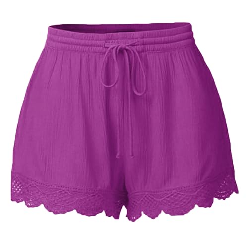 ABOUTYES Women Cloth Sale, Summer Shorts for Women 2024 Trendy Causal Loose Pleated High Waisted Shorts Beach Lace Lounge Short Pants Plus Size