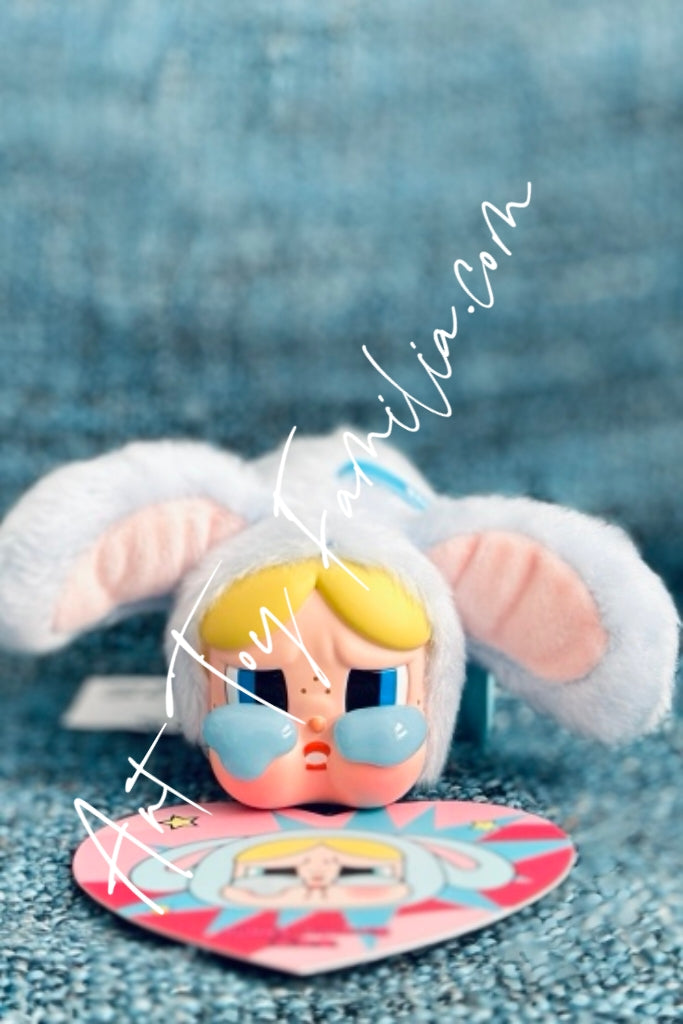 Crybaby x Powerpuff Girls Sad Club Series Vinyl Plush Keychain - 飞天小女警糖胶脸毛绒