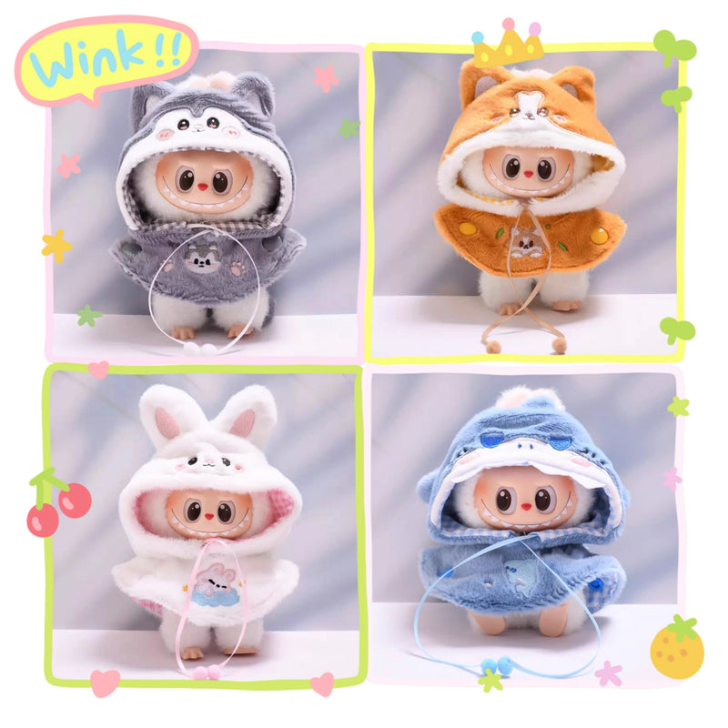 Doll Cloth Sunny Zoo Hooded Puffcape - 015