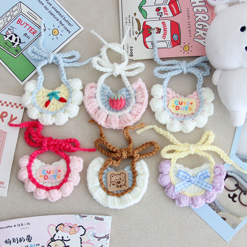 Doll Cloth Snuggle Stitch Drool Bib For Labubu - 060