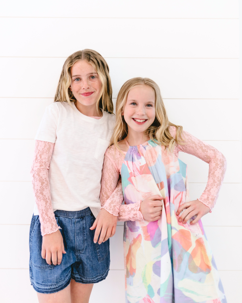 Girlee Long Sleeve Pink Lace