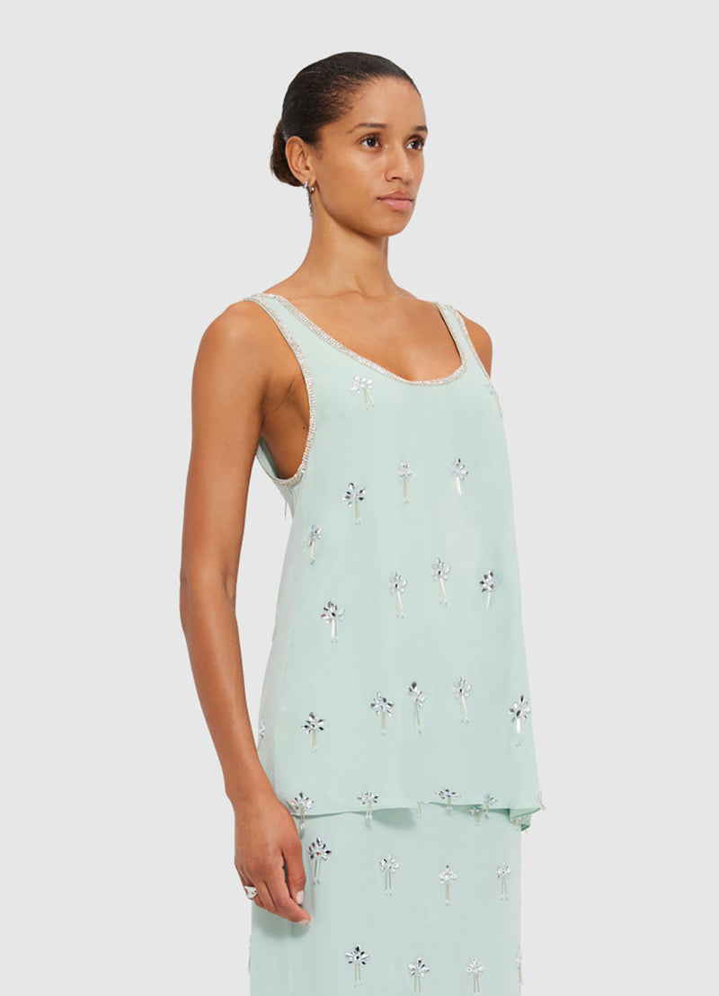 Helaine Embellished Top - Pistachio