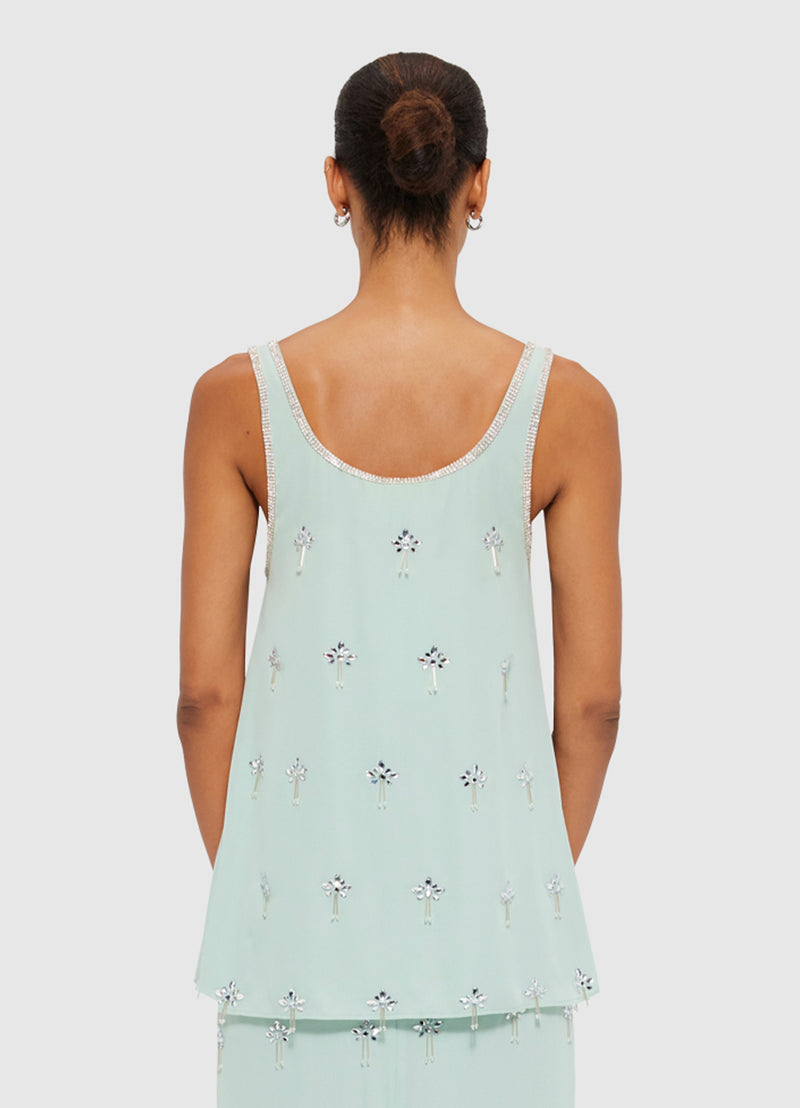 Helaine Embellished Top - Pistachio