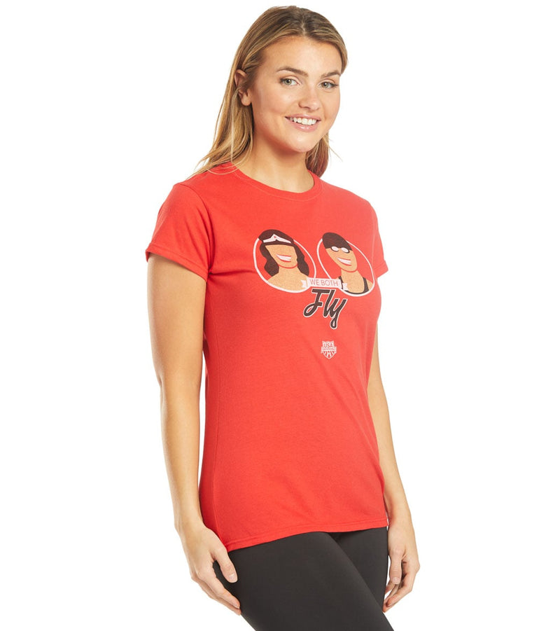 USA Swimming Women's We Both Fly Crew Neck T-Shirt