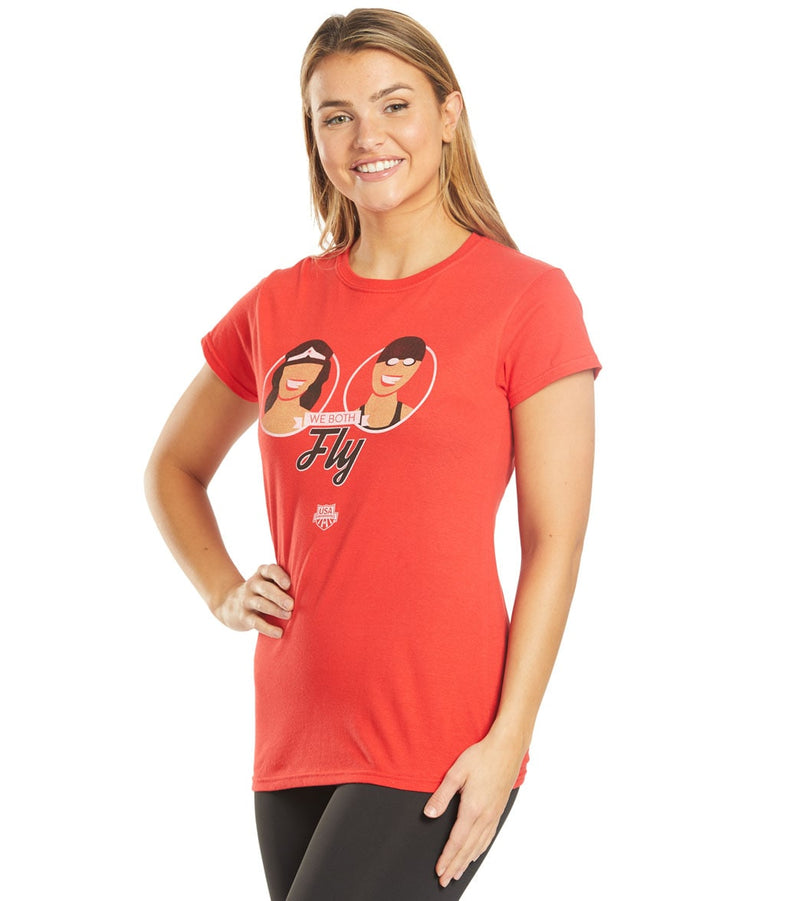 USA Swimming Women's We Both Fly Crew Neck T-Shirt