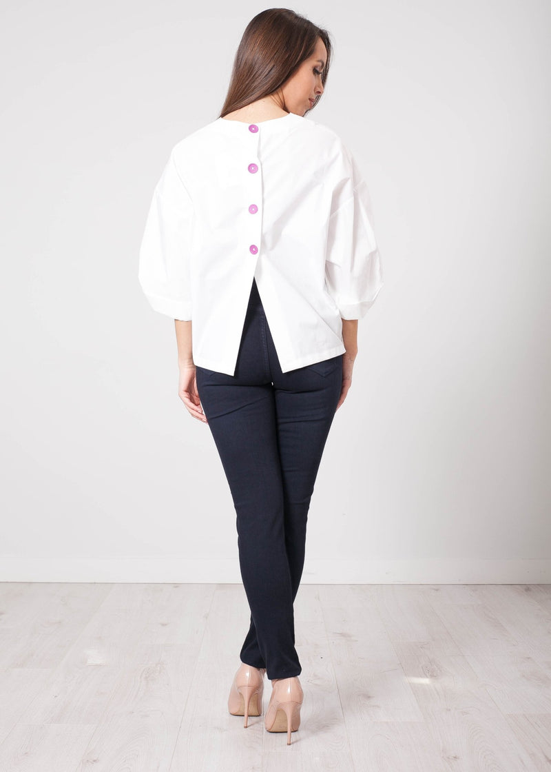 Eva White Embellished Top