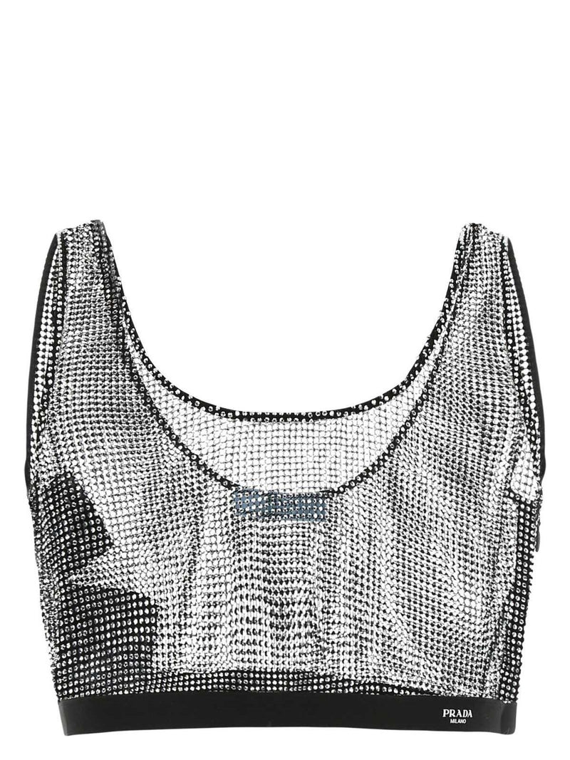 EMBELLISHED POLYESTER BLEND TOP