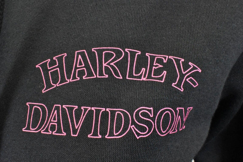 HD Branded Women's Hoodie Black Willie G Skull Embellish Full Zip (S02)