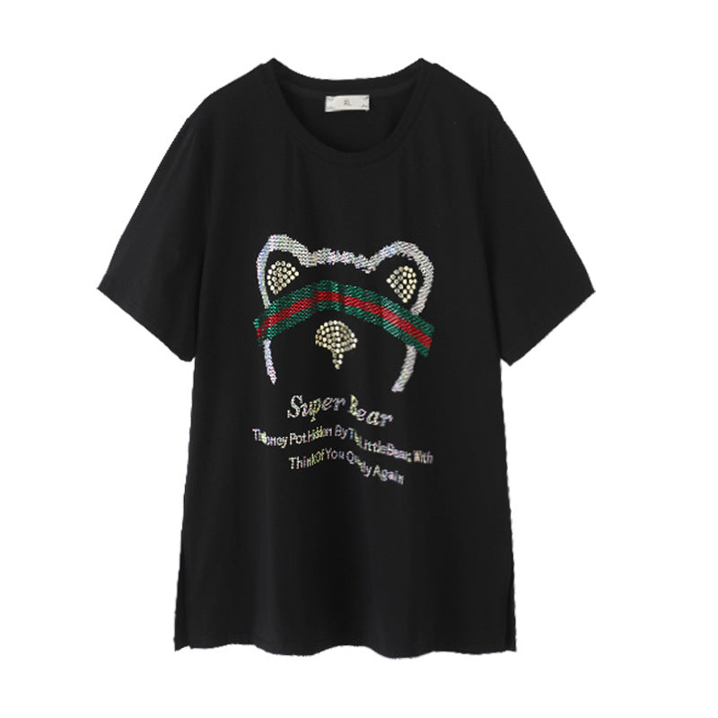 Plus Size Bear Embellished Tee