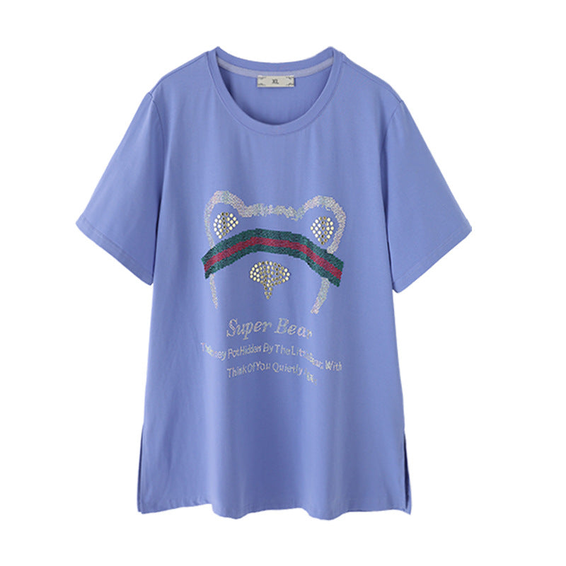 Plus Size Bear Embellished Tee