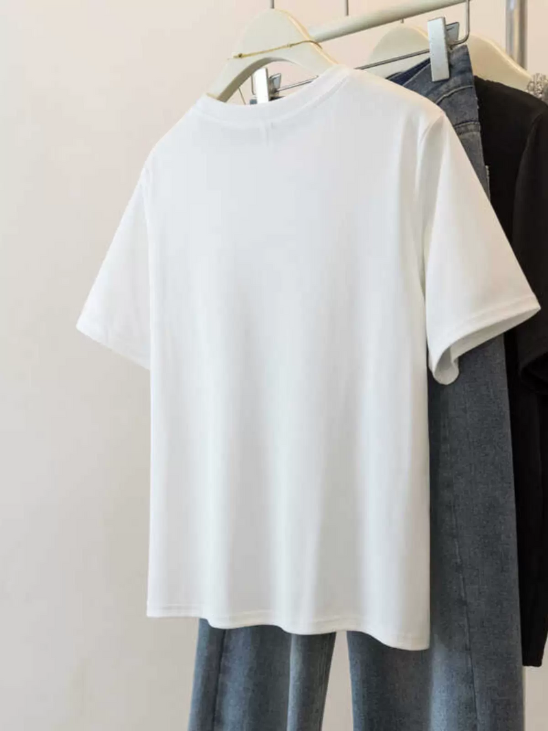 Plus Size Embellished Butterfly Tee