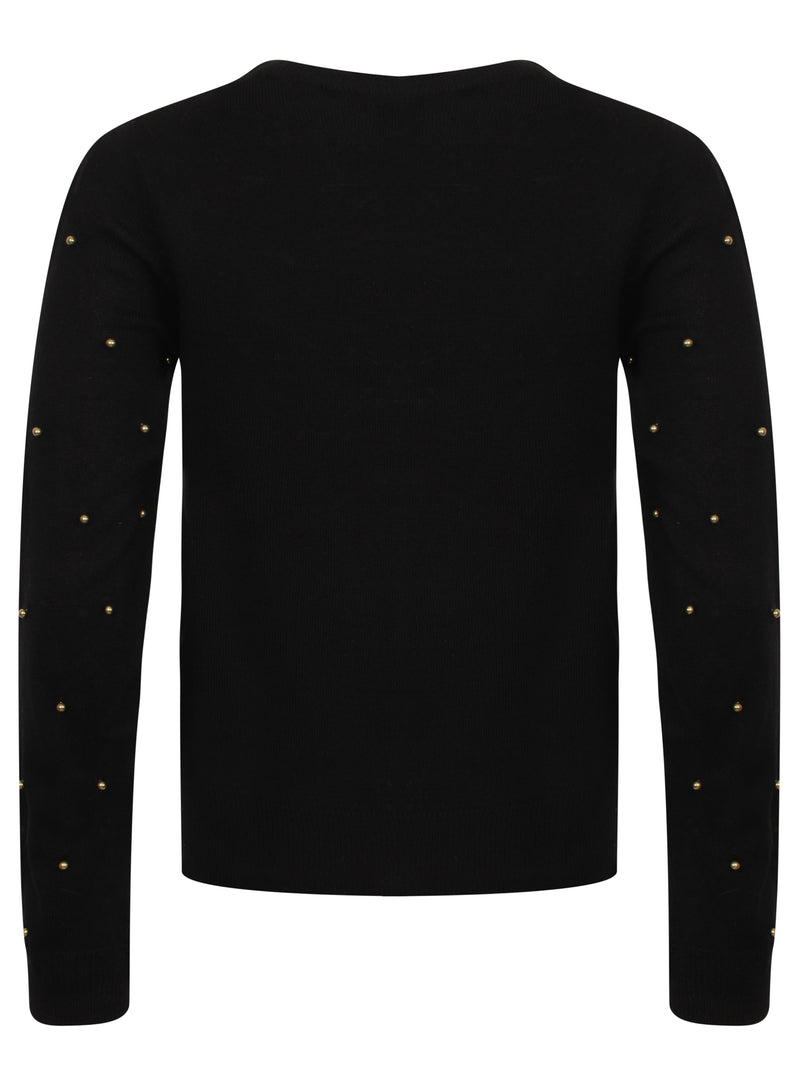 Ex Chainstore Pearl Stud Embellished Longsleeve Knitwear Jumper Size 6-18