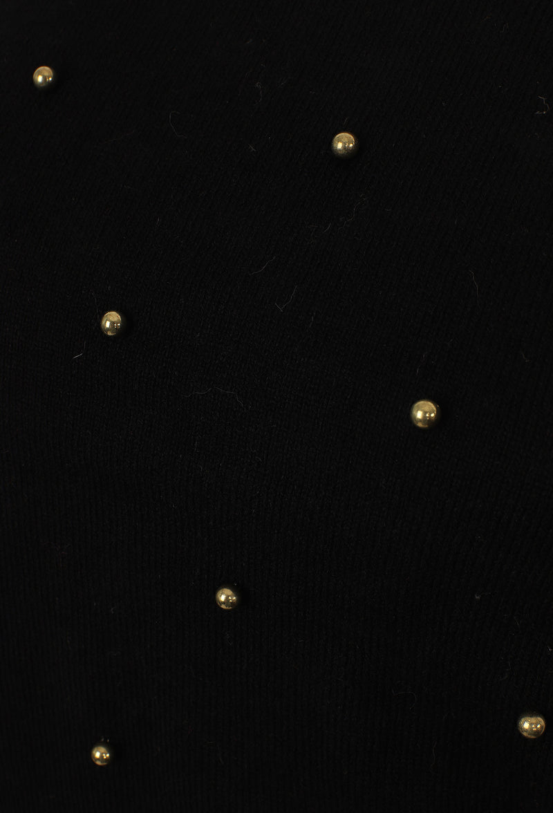 Ex Chainstore Pearl Stud Embellished Longsleeve Knitwear Jumper Size 6-18