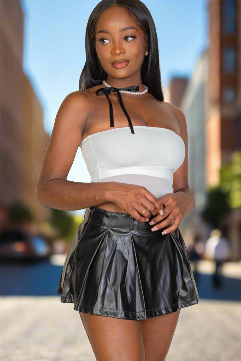 Cropped Strapless Mesh Top | Bandeau Clubwear