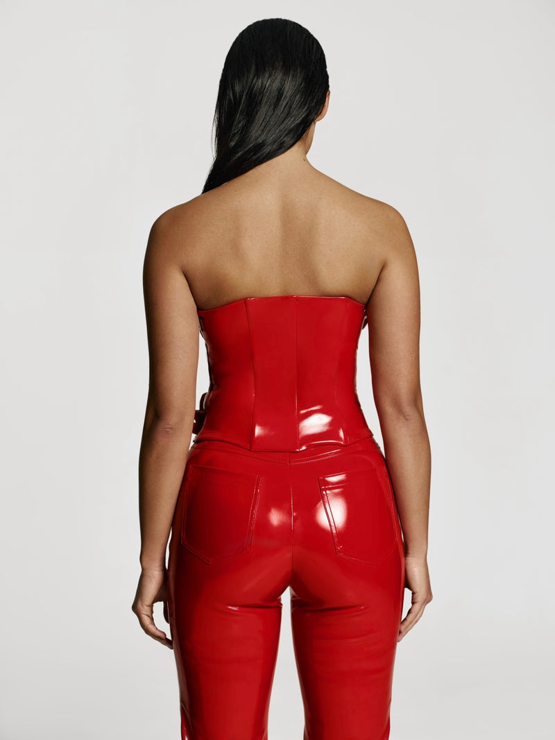 Love Killa bandeau in Red patent