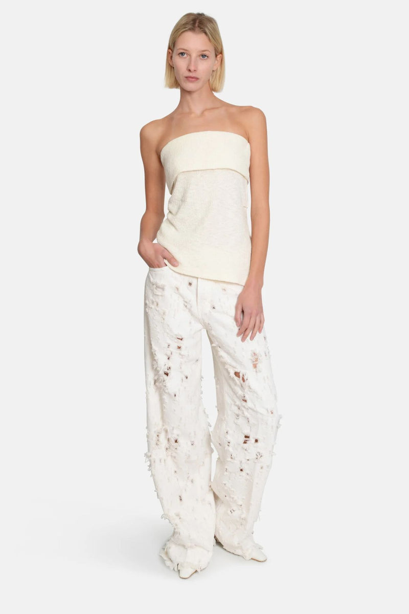 Boucle Jersey Bandeau Top - Dune