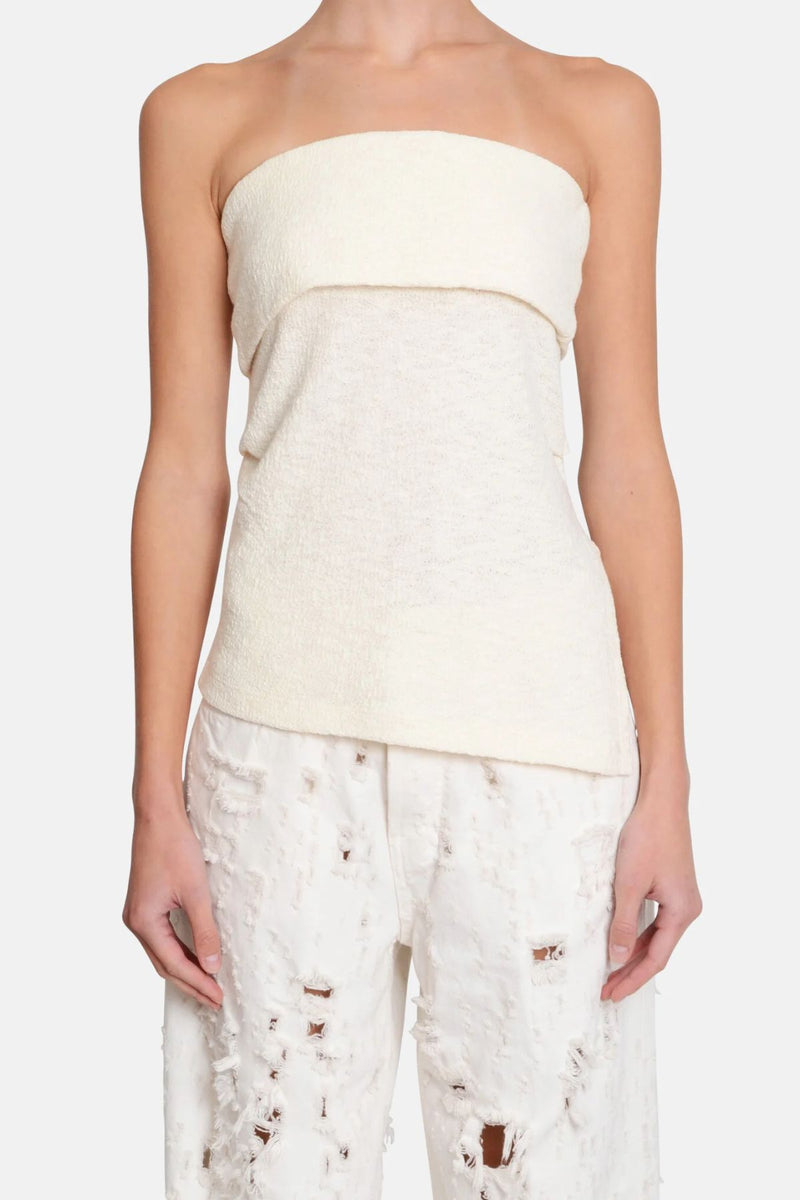 Boucle Jersey Bandeau Top - Dune