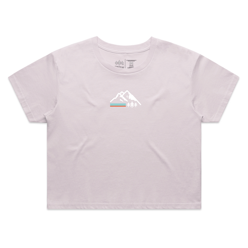 Women's Retro Mountain Crop Tee