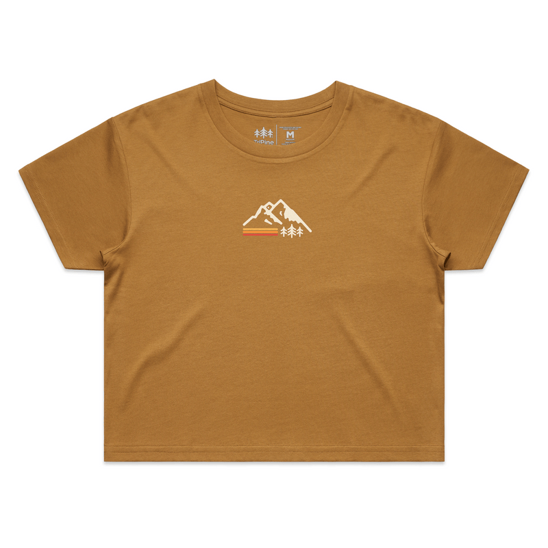Women's Retro Mountain Crop Tee