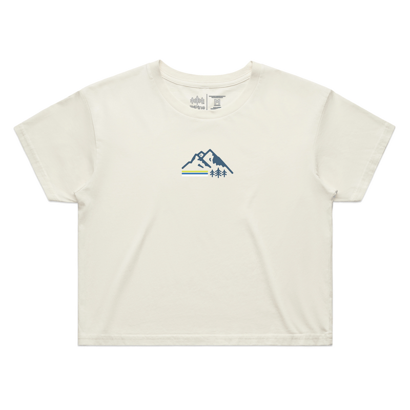 Women's Retro Mountain Crop Tee