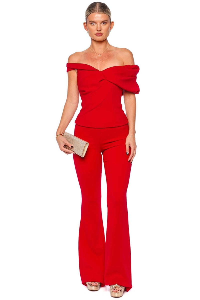 Mattie Red Off Shoulder Top