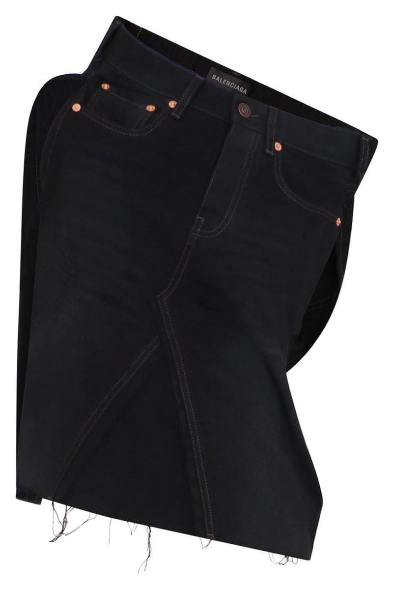 Denim Off The Shoulder Top | Black