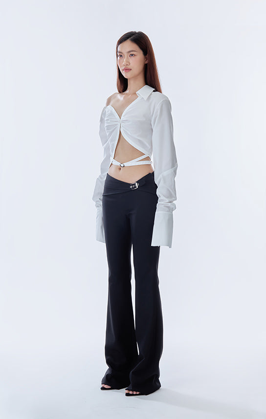 Off shoulder  Cropped Shirt