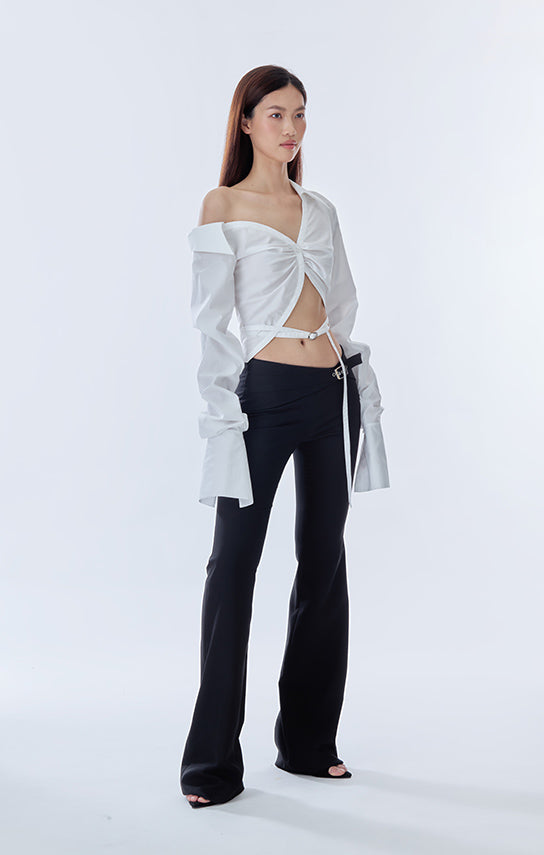 Off shoulder  Cropped Shirt