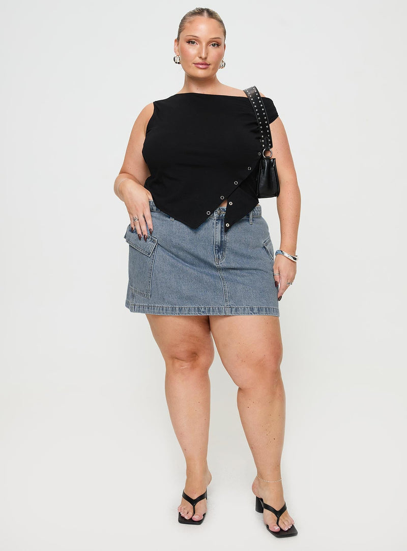 Karre Off The Shoulder Top Black Curve