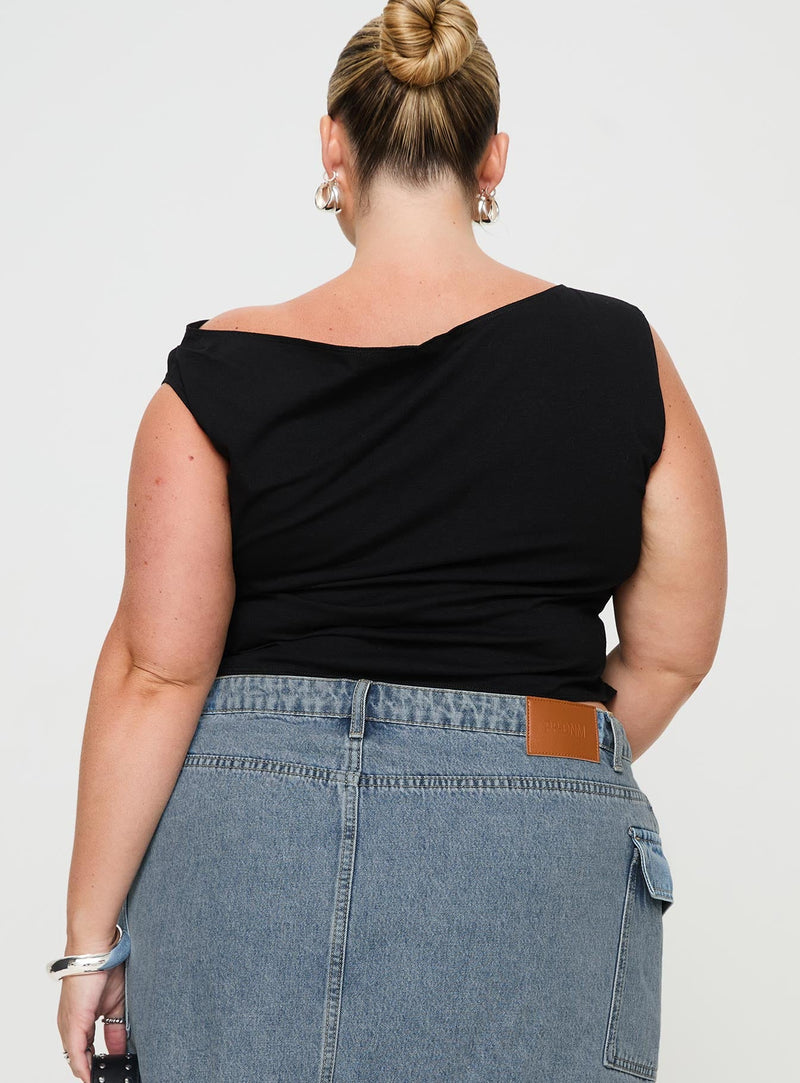 Karre Off The Shoulder Top Black Curve