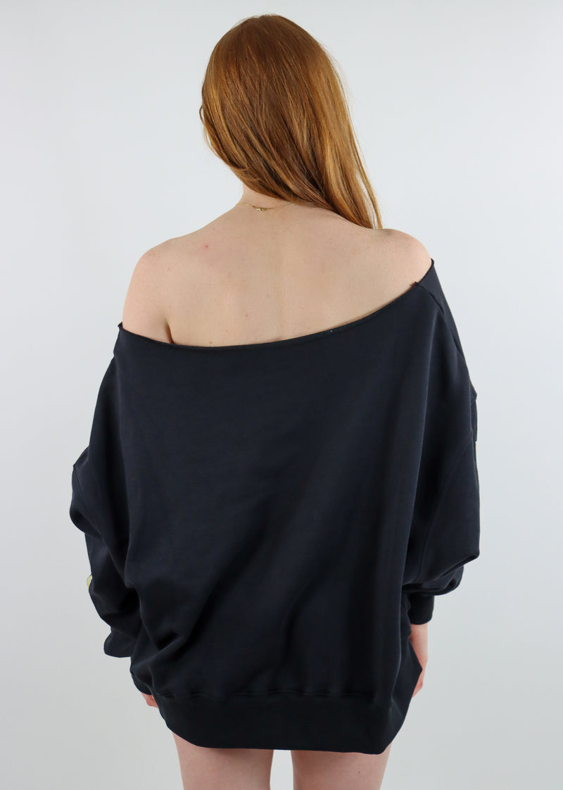 University Of Colorado Off The Shoulder Crewneck ★ Black